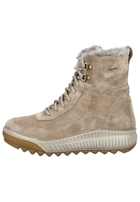 Legero Stiefelette Veloursleder Beige Warmfutter