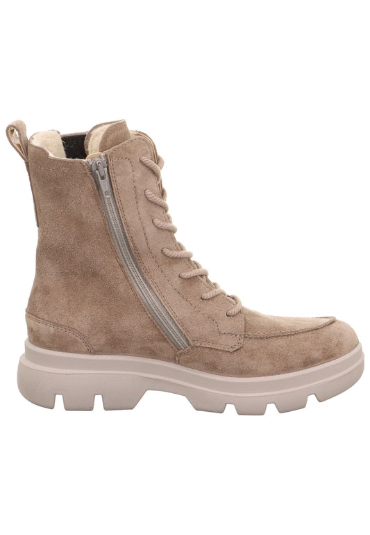 Legero Stiefelette Veloursleder Beige Warmfutter