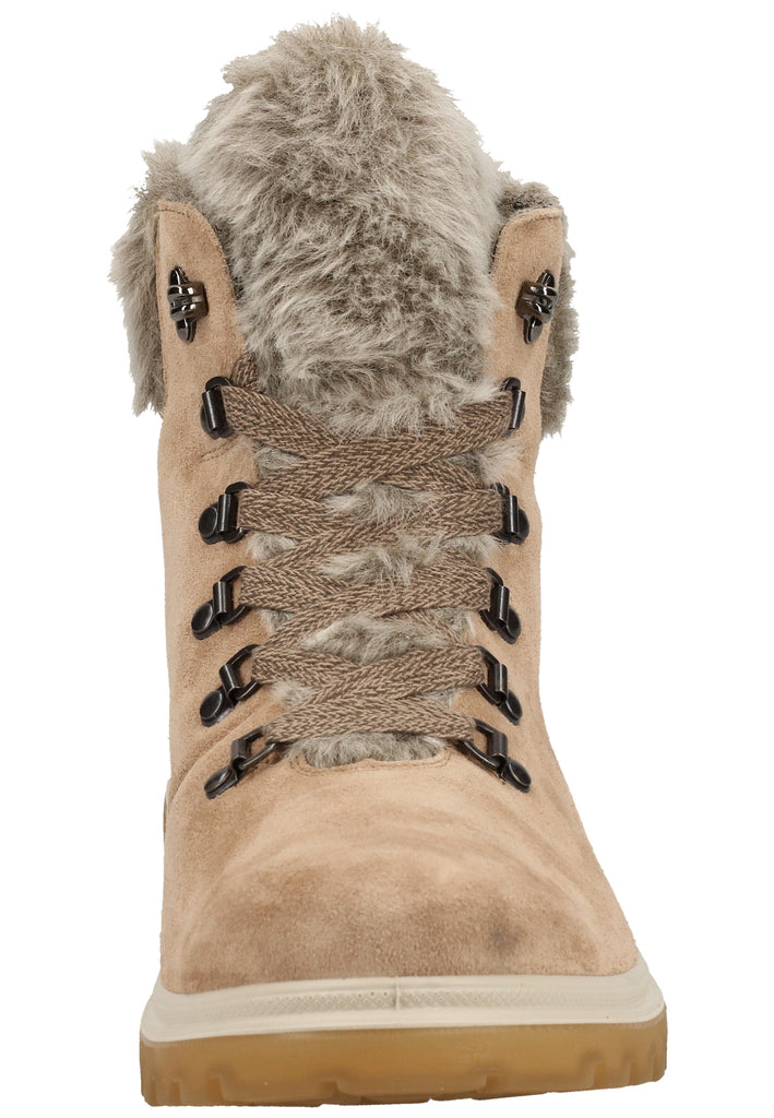 Legero Stiefelette Veloursleder Beige Warmfutter