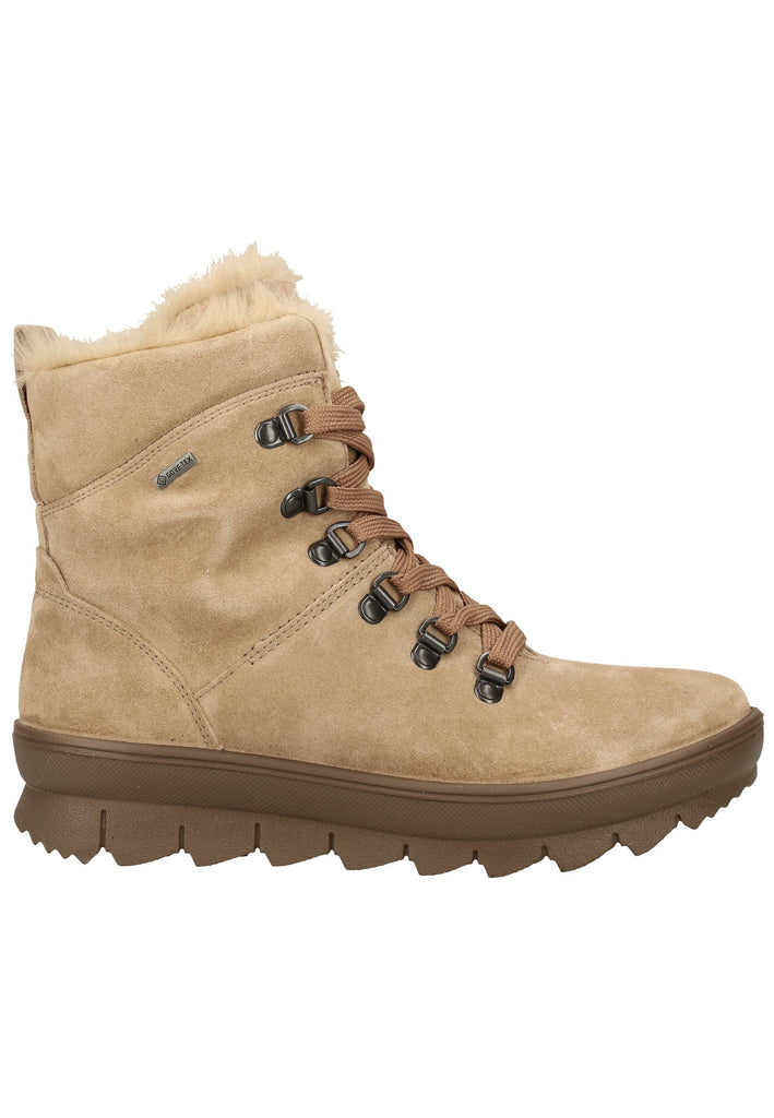 Legero Stiefelette Veloursleder Beige Warmfutter