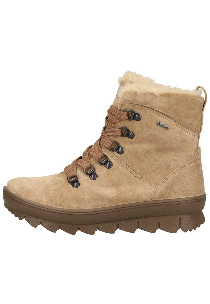 Legero Stiefelette Veloursleder Beige Warmfutter