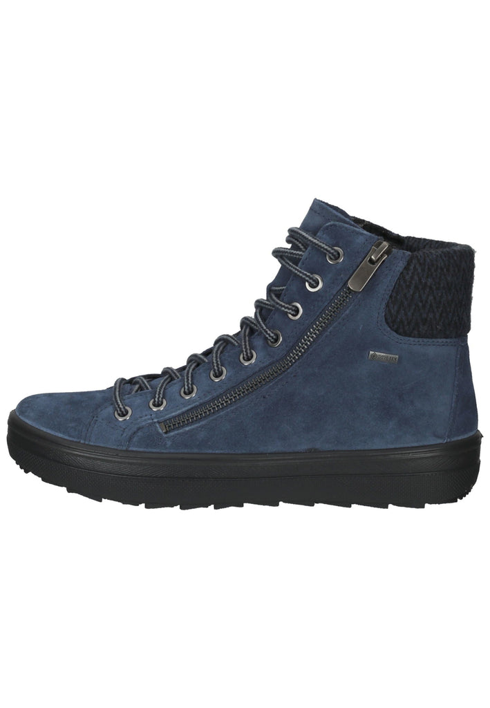 Legero Stiefelette Veloursleder Blau Warmfutter