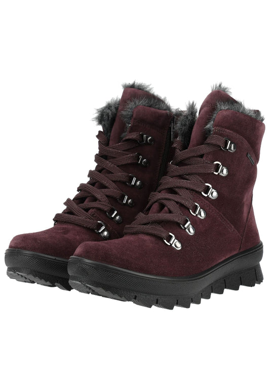Legero Stiefelette Veloursleder Cherry Warmfutter