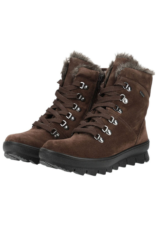 Legero Stiefelette Veloursleder Dunkelbraun Warmfutter