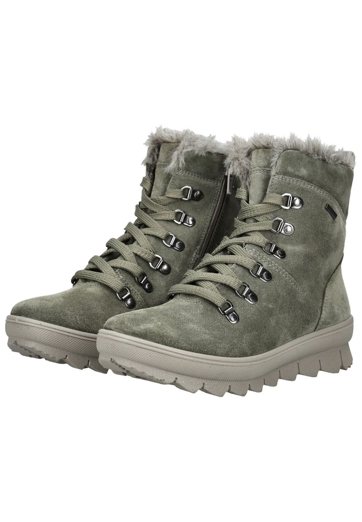Legero Stiefelette Veloursleder Hellgrün Warmfutter
