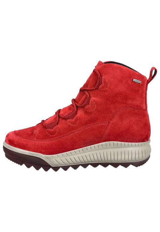 Legero Stiefelette Veloursleder Hellrot