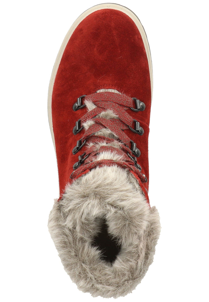 Legero Stiefelette Veloursleder Rot Warmfutter