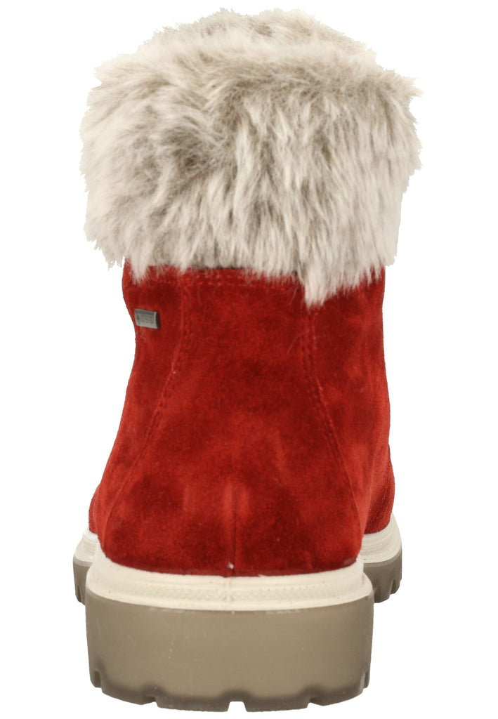 Legero Stiefelette Veloursleder Rot Warmfutter