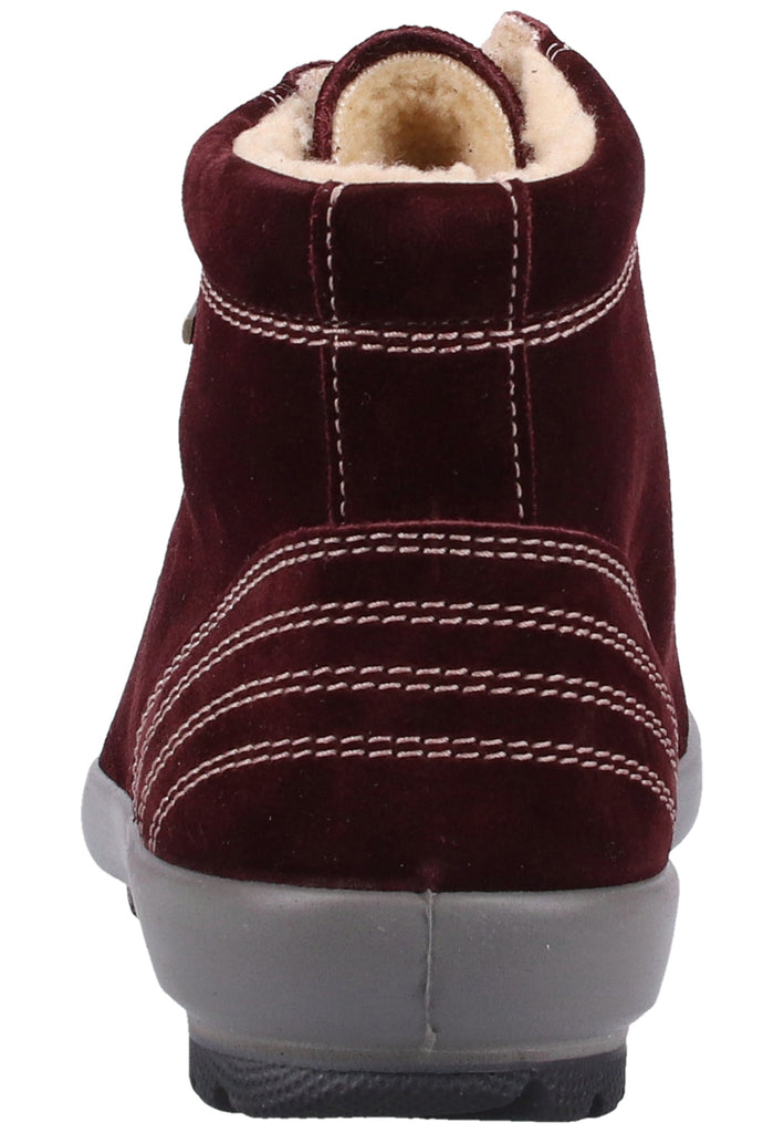 Legero Stiefelette Veloursleder Rot Warmfutter