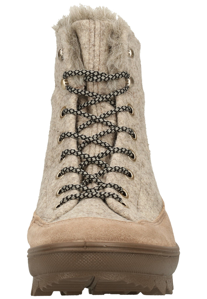Legero Stiefelette Veloursleder/Textil Beige Warmfutter