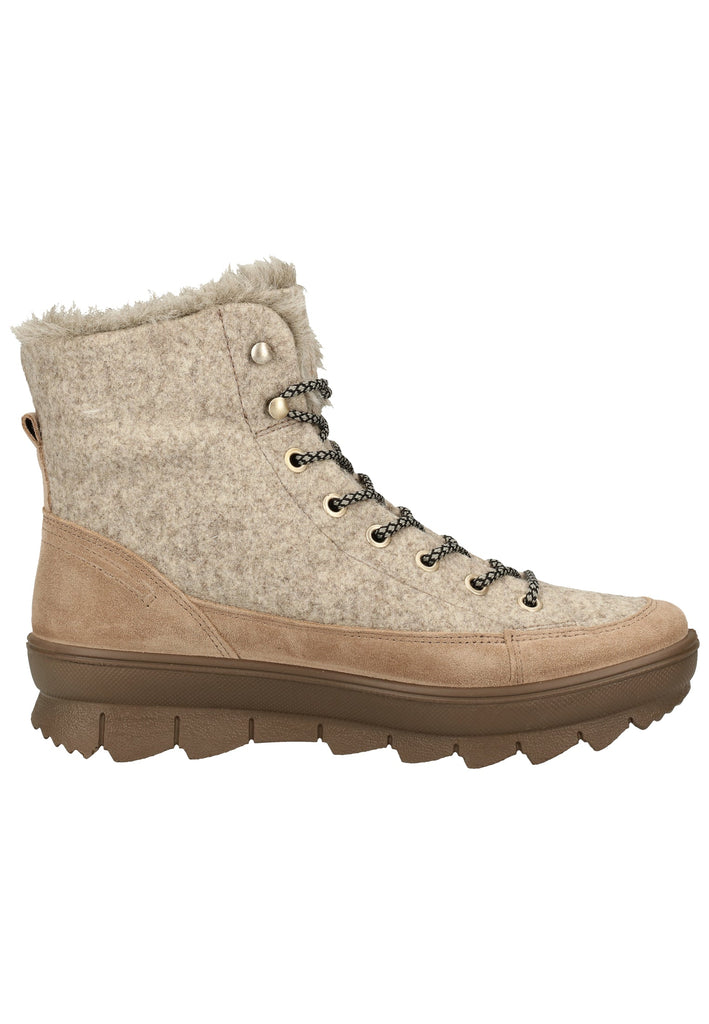 Legero Stiefelette Veloursleder/Textil Beige Warmfutter
