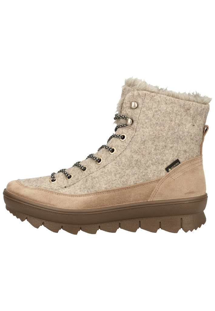 Stiefeletten Legero Stiefelette Veloursleder/Textil Beige Warmfutter