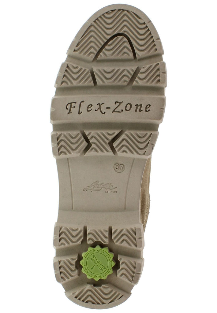 Libelle Halbschuhe Veloursleder Dunkelbeige