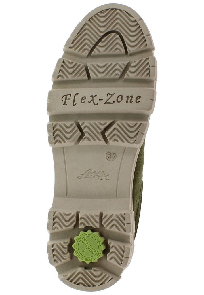 Libelle Halbschuhe Veloursleder Khaki/Gruen
