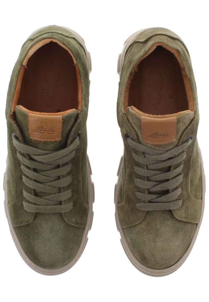 Libelle Halbschuhe Veloursleder Khaki/Gruen