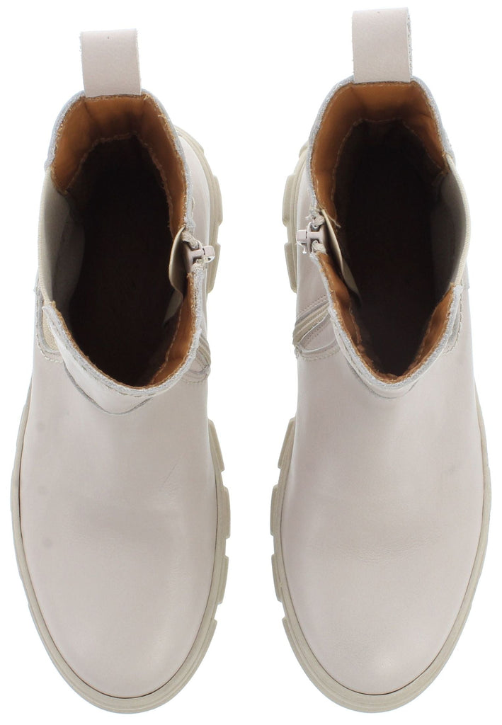 Libelle Stiefelette Leder/Textil Beige