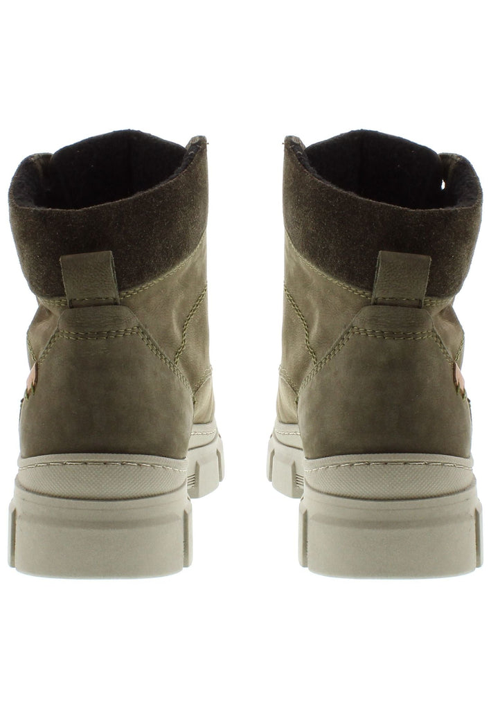 Libelle Stiefelette Leder/Textil Khaki/Gruen Warmfutter