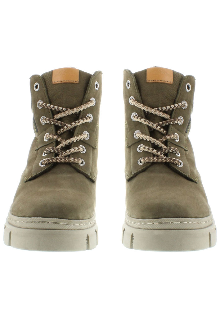 Libelle Stiefelette Leder/Textil Khaki/Gruen Warmfutter