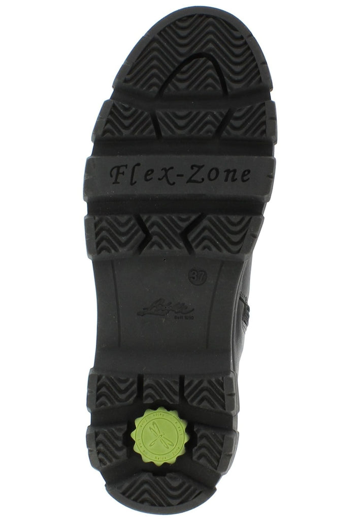 Libelle Stiefelette Leder/Textil Schwarz