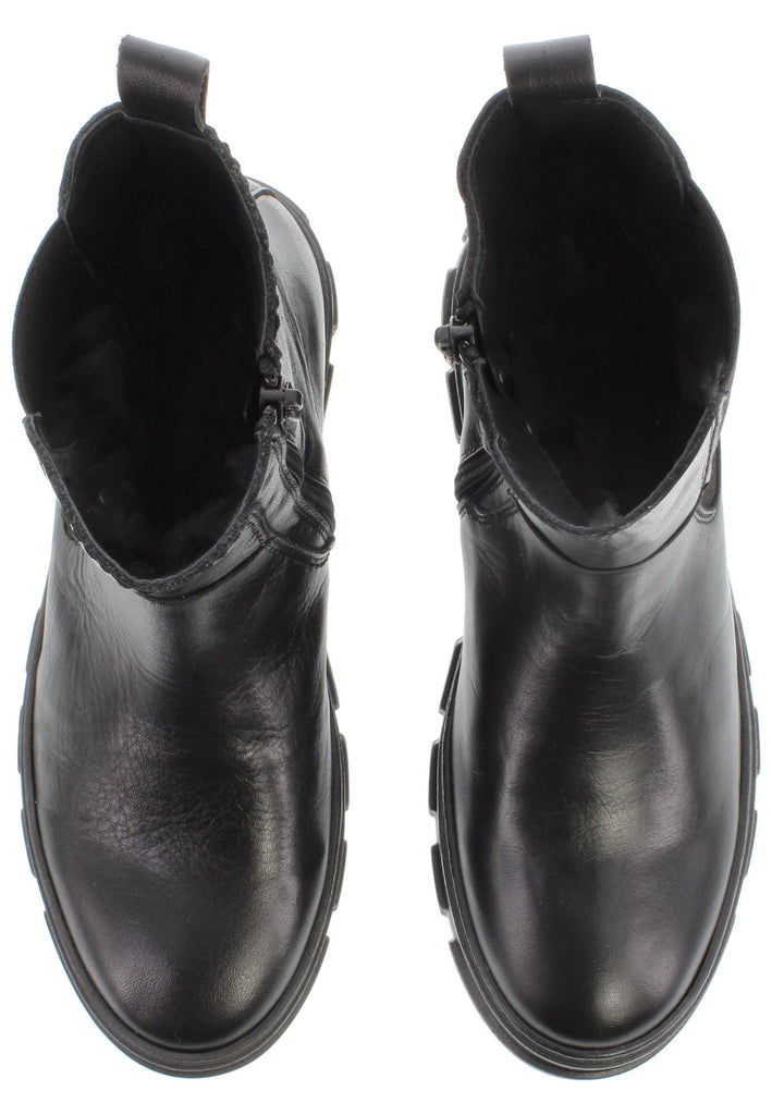 Libelle Stiefelette Leder/Textil Schwarz