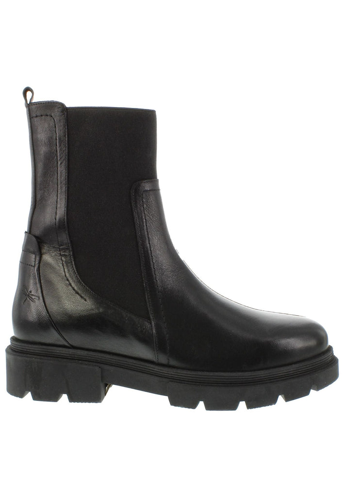 Libelle Stiefelette Leder/Textil Schwarz