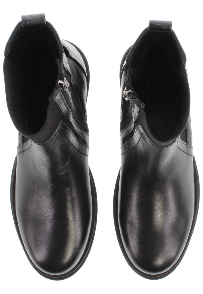 Libelle Stiefelette Leder/Textil Schwarz