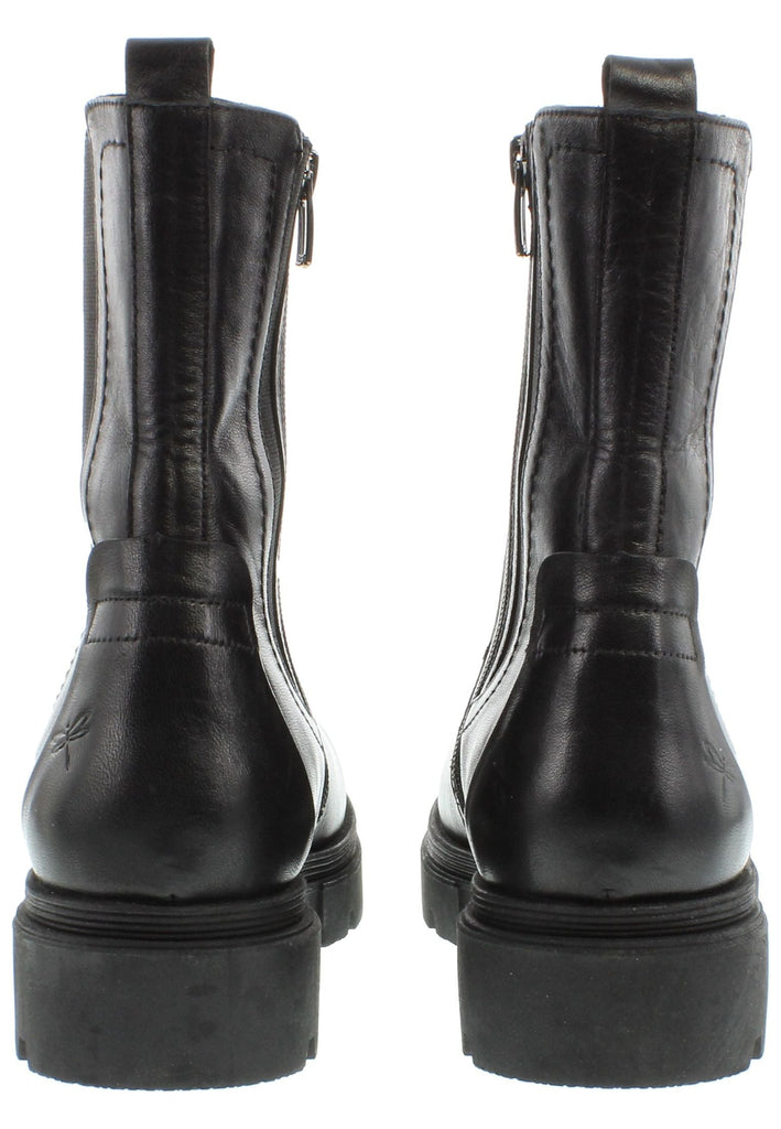 Libelle Stiefelette Leder/Textil Schwarz