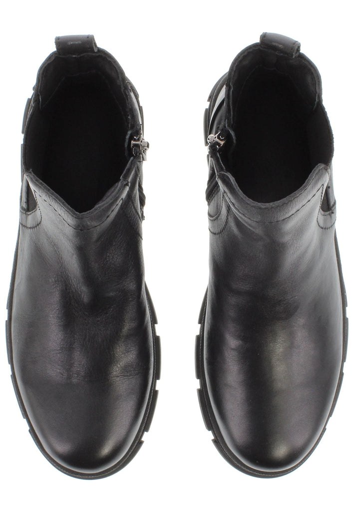 Libelle Stiefelette Leder/Textil Schwarz Warmfutter