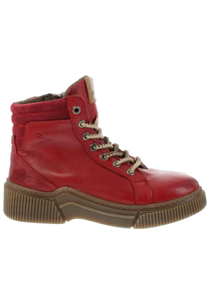 Libelle Stiefelette Nappaleder Rot Warmfutter