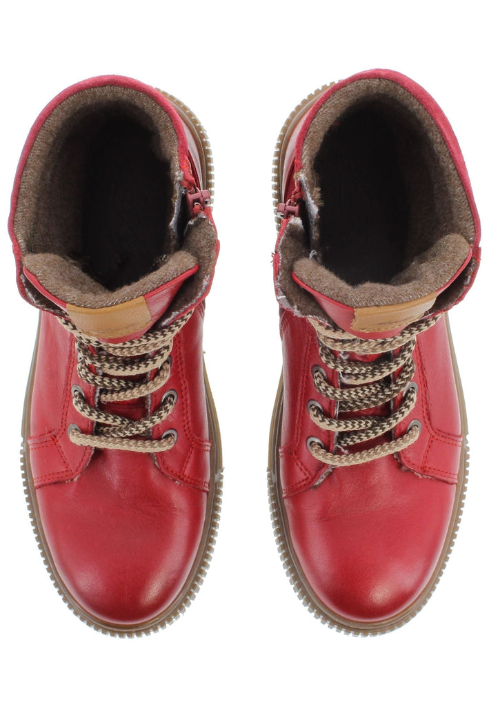 Libelle Stiefelette Nappaleder Rot Warmfutter