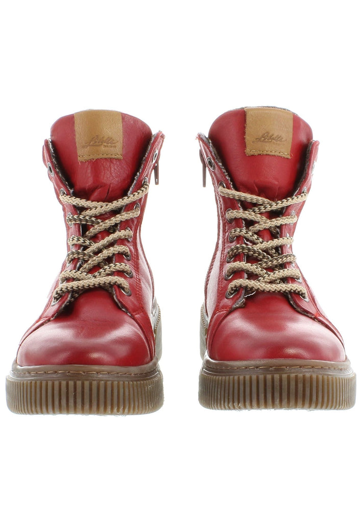 Libelle Stiefelette Nappaleder Rot Warmfutter