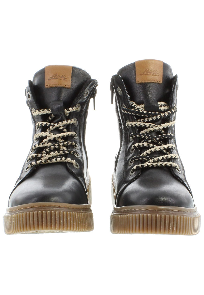 Libelle Stiefelette Nappaleder Schwarz Warmfutter