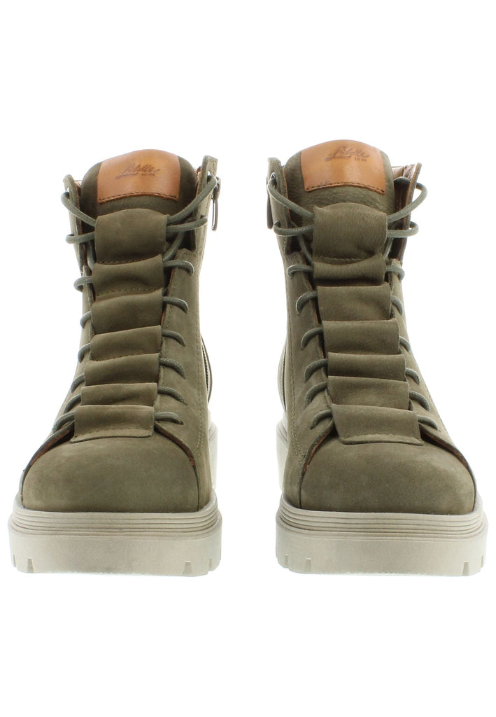 Libelle Stiefelette Nubukleder Khaki/Grau