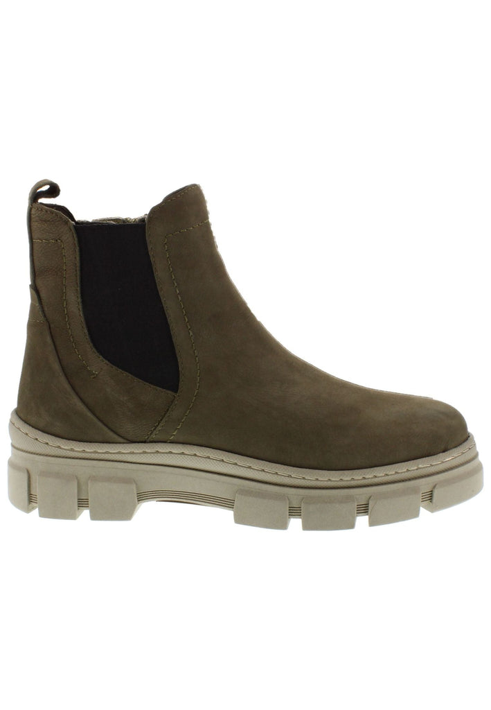 Libelle Stiefelette Nubukleder/Textil Khaki/gruen Warmfutter
