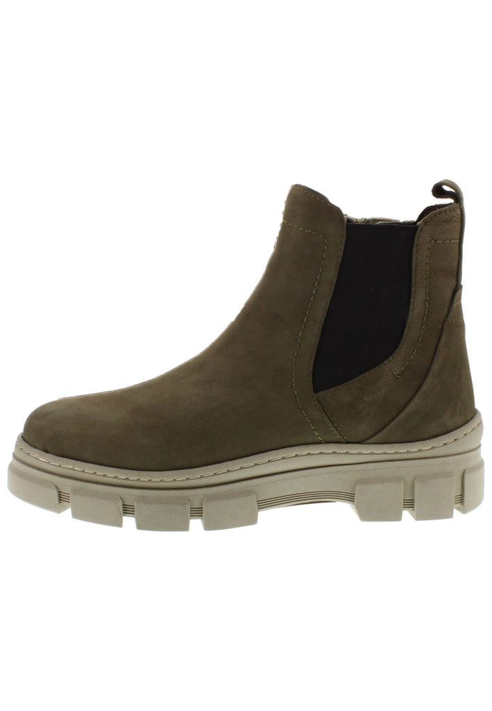 Libelle Stiefelette Nubukleder/Textil Khaki/gruen Warmfutter