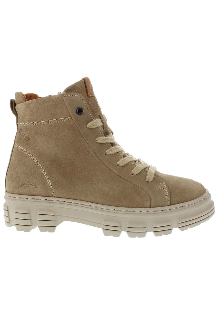 Libelle Stiefelette Veloursleder Dunkelbeige