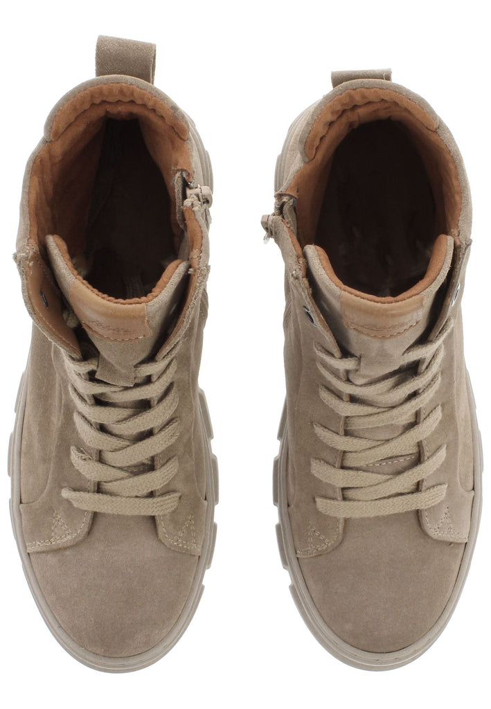 Libelle Stiefelette Veloursleder Dunkelbeige
