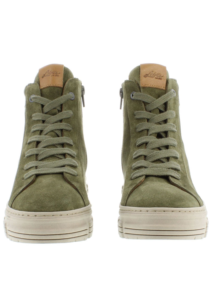 Libelle Stiefelette Veloursleder Khaki