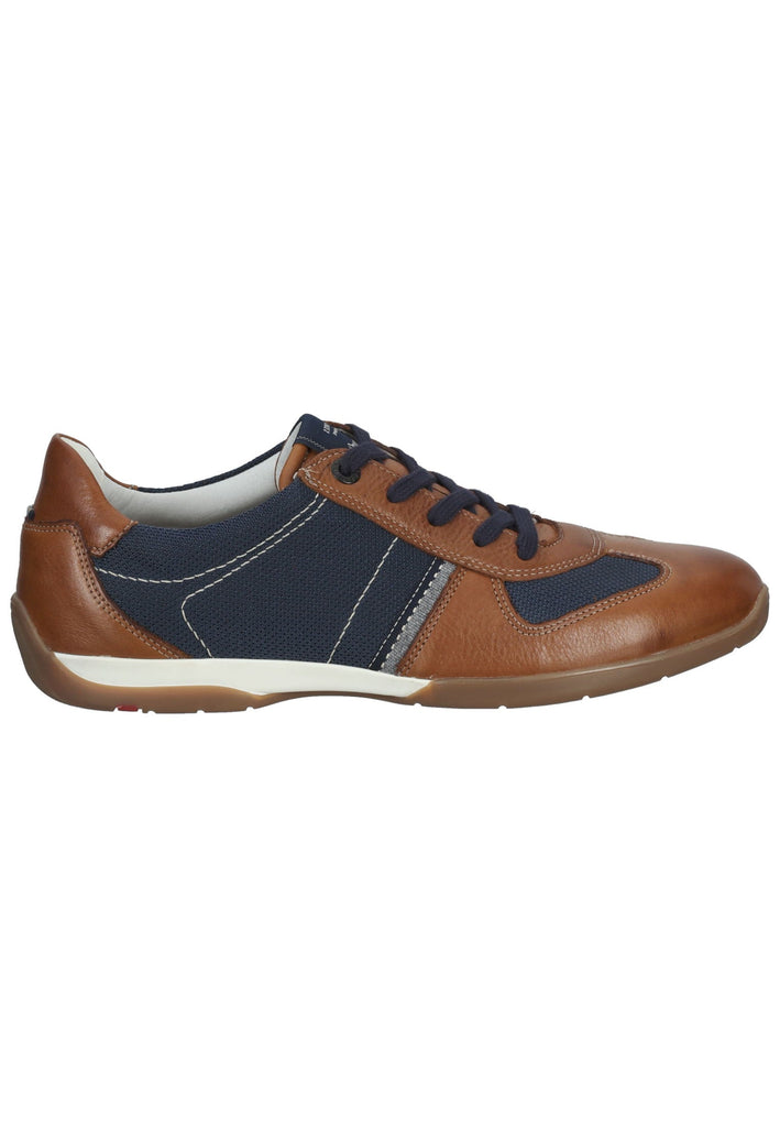 Lloyd Halbschuhe Leder/Textil Braun/Blau