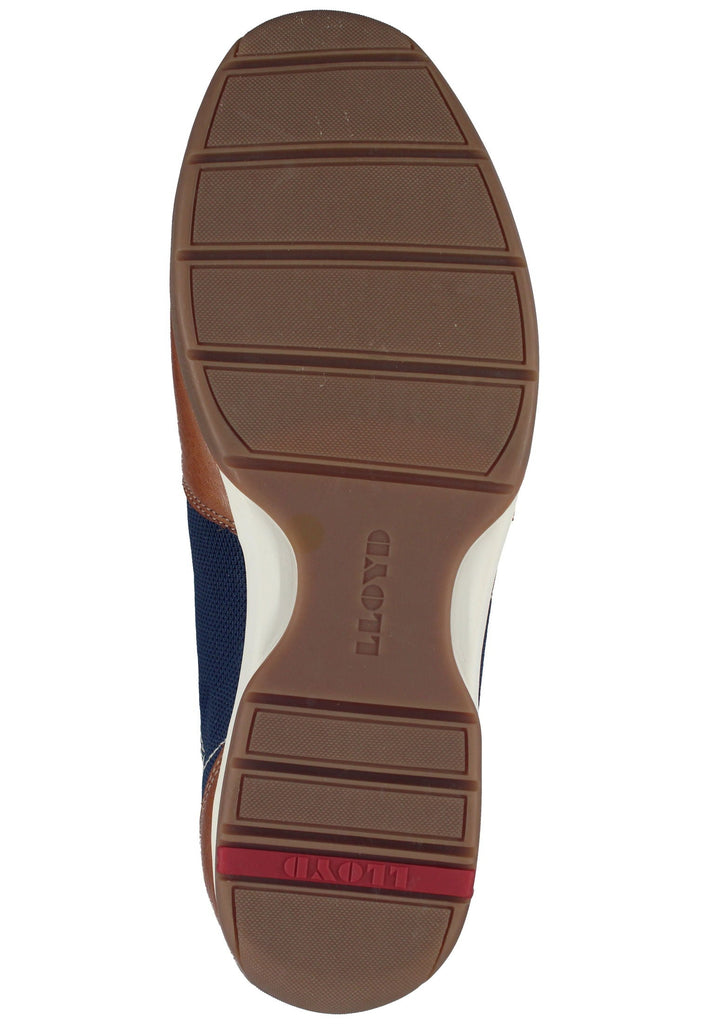 Lloyd Halbschuhe Leder/Textil Braun/Blau