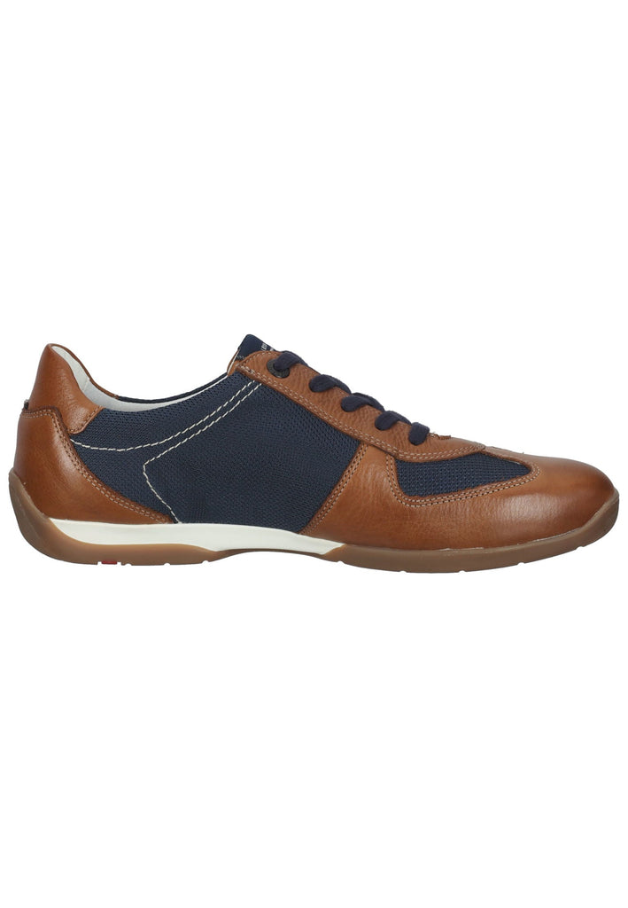Lloyd Halbschuhe Leder/Textil Braun/Blau