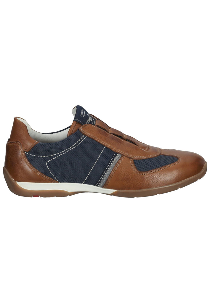 Lloyd Halbschuhe Leder/Textil Braun/Blau