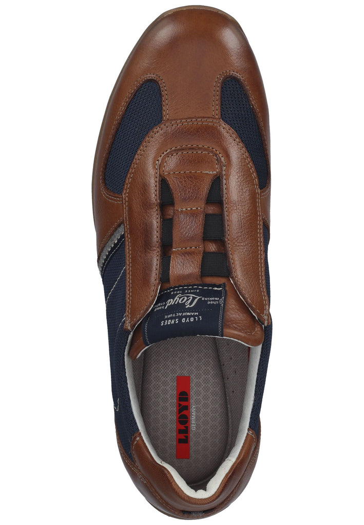 Lloyd Halbschuhe Leder/Textil Braun/Blau