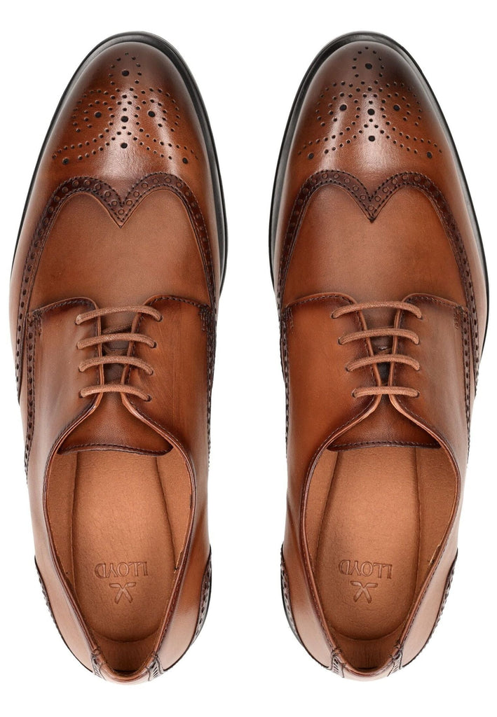 LLOYD SELECTED Businessschuhe Glattleder Cognac