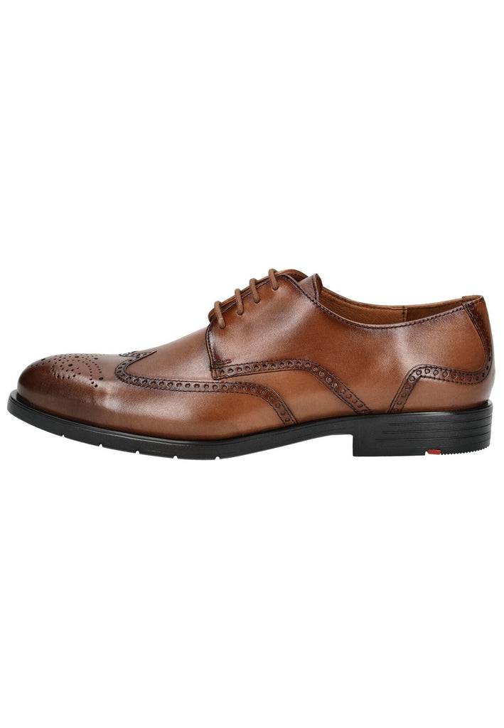 Halbschuhe LLOYD SELECTED Businessschuhe Glattleder Cognac