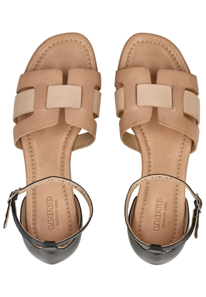 LLOYD SELECTED Sandalen Glattleder Schwarz/Braun