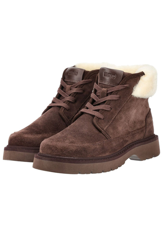 LLOYD SELECTED Stiefelette Veloursleder/Textil Dunkelbraun Warmfutter