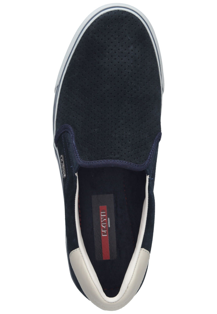 Lloyd Slipper Leder Navy/Weiß