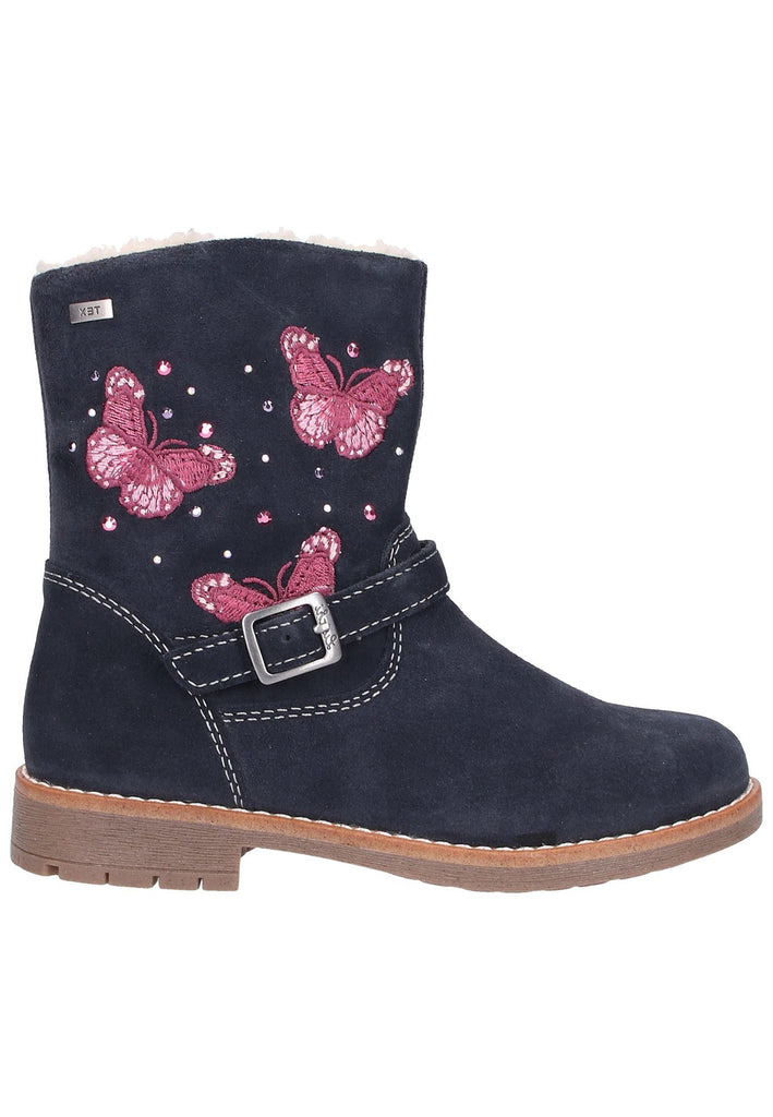 Lurchi Stiefel Leder Blau Warmfutter