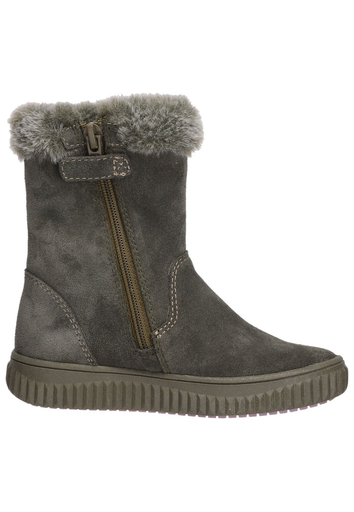 Lurchi Stiefel Veloursleder/Textil Dunkelgrün Warmfutter